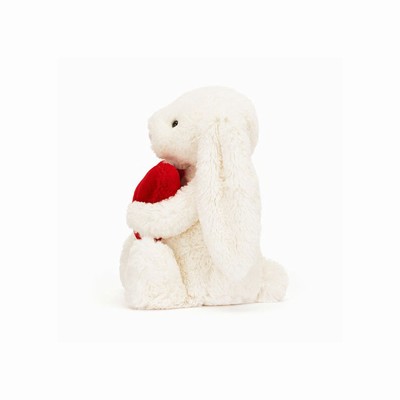 Jellycat Bashful Red Love Heart Bunnies UK | 27950HQBY